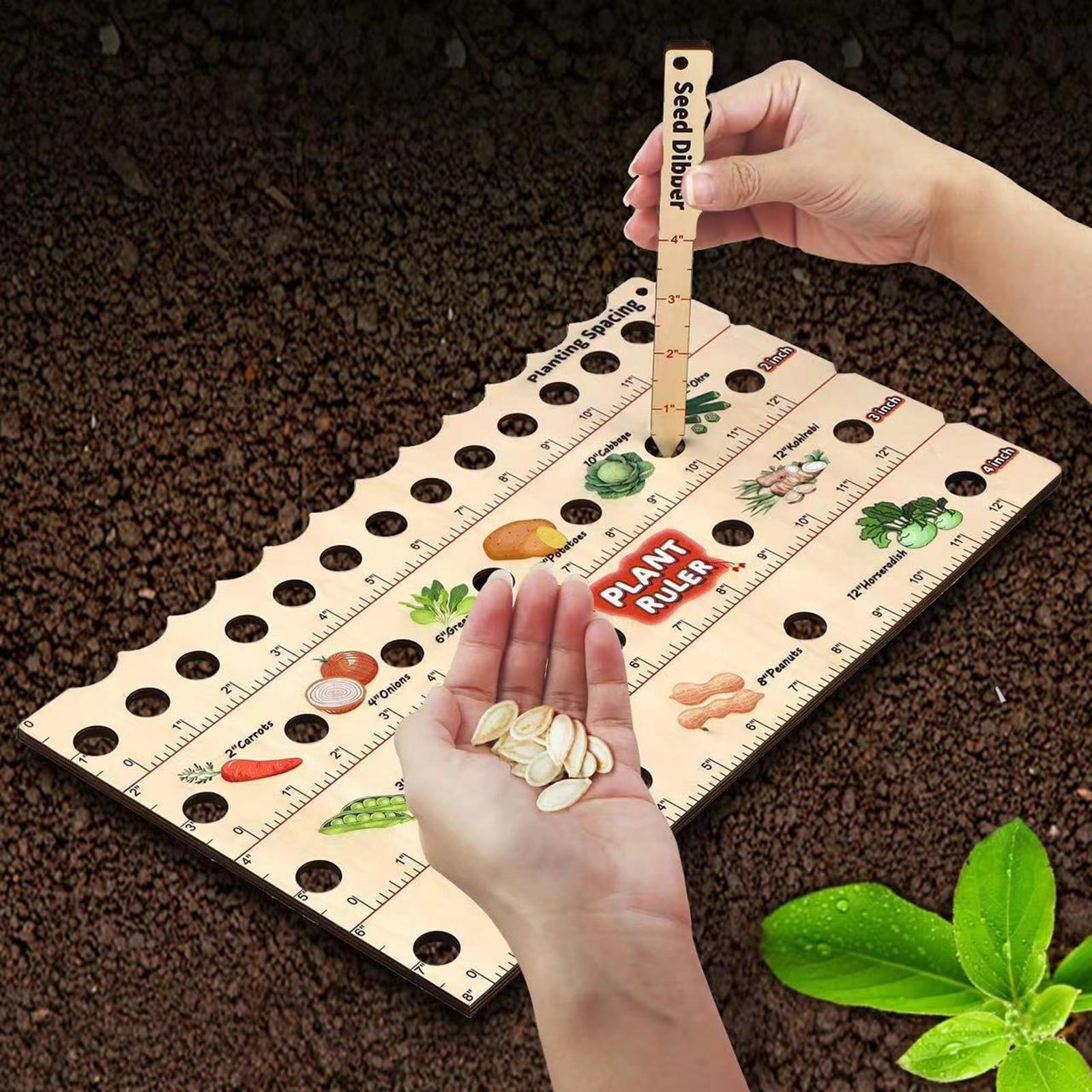 Wooden Plant Spacing Ruler Gar - Gardening Tools For Beginners ulasan dan harga
