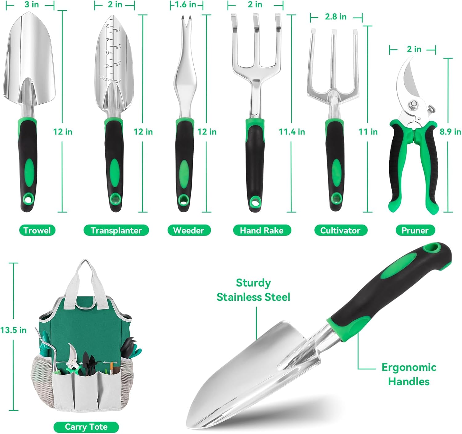 Garden Tool Set, Including 9 S - Gardening Tools Best ulasan dan harga