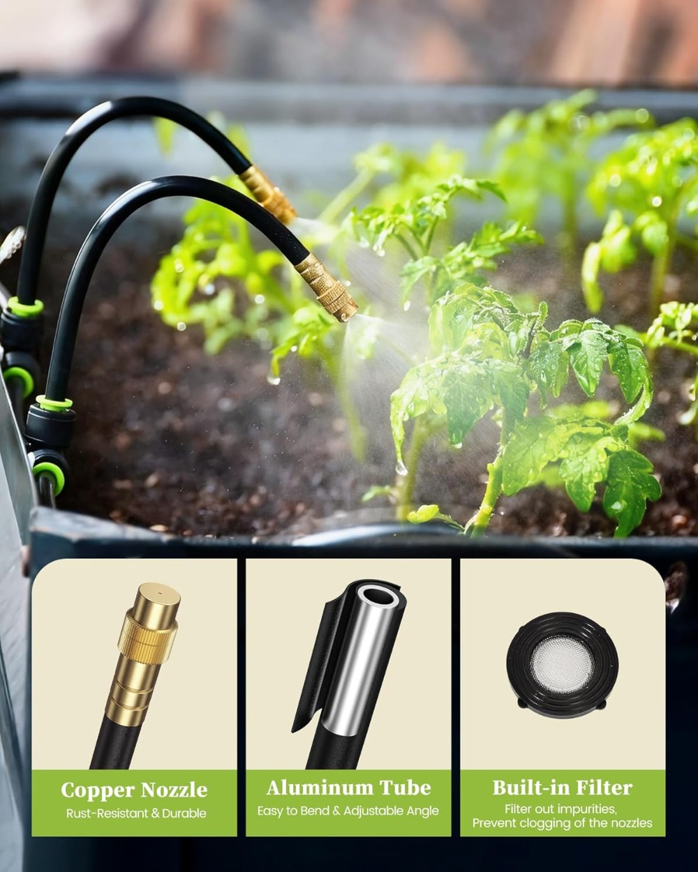 50FT Drip Irrigation System, G - Drip Irrigation Kit ulasan dan harga