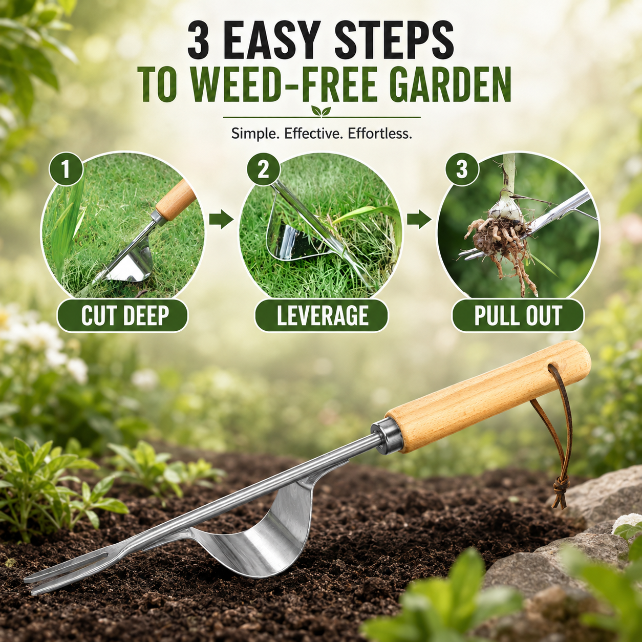 Manual Weed Remover, Stainless - Gardening Tools To Remove Weeds ulasan dan harga