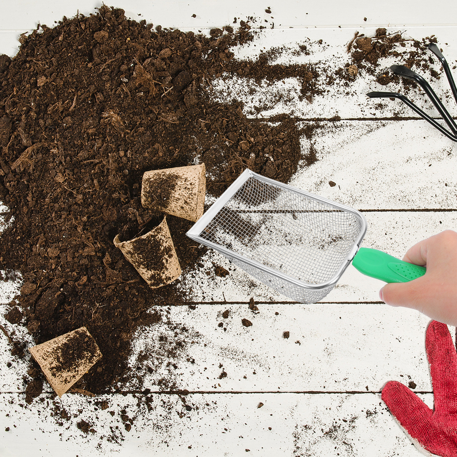 2Pcs Soil Compost Sieve Heavy  - Garden Sieve Soil ulasan dan harga