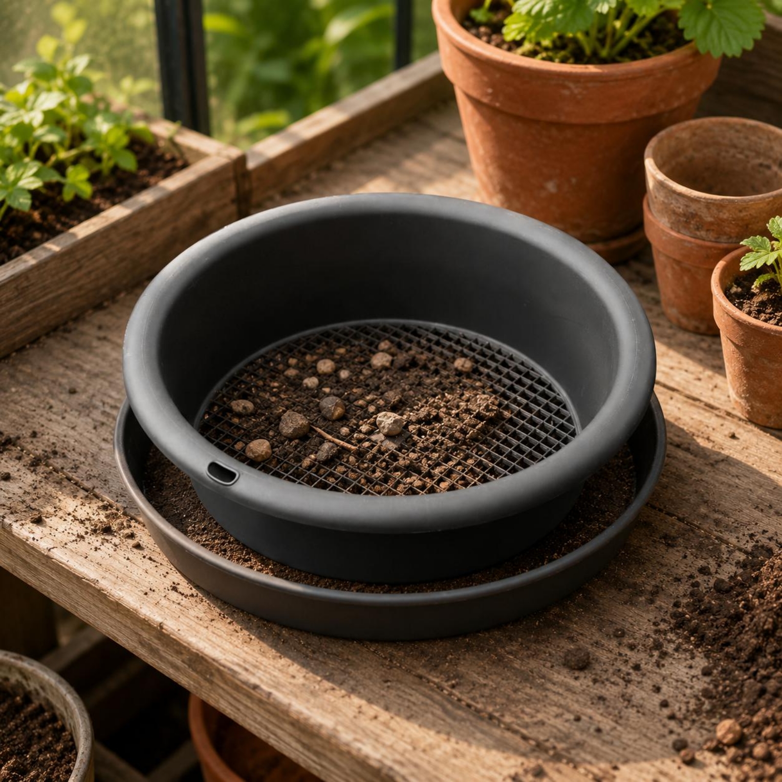 Plastic Soil Sieve Shallow Per - Garden Sieve Soil ulasan dan harga