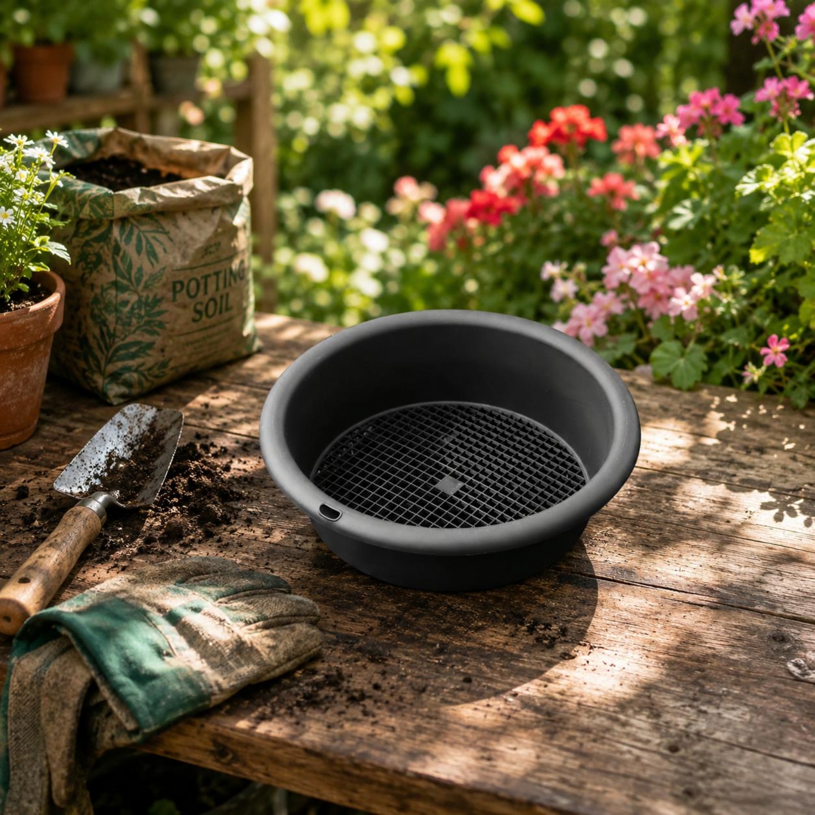 Plastic Soil Sieve Shallow Per - Garden Sieve Soil ulasan dan harga