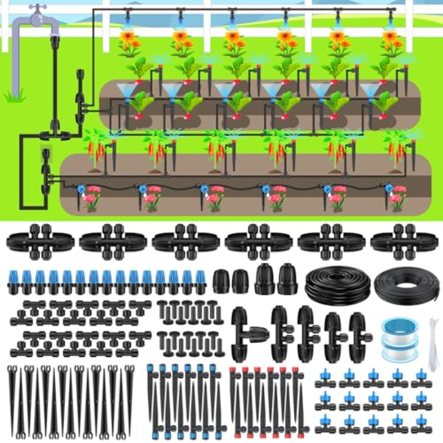 Pawfly 250 ft Drip Irrigation  - Drip Irrigation Kit ulasan dan harga
