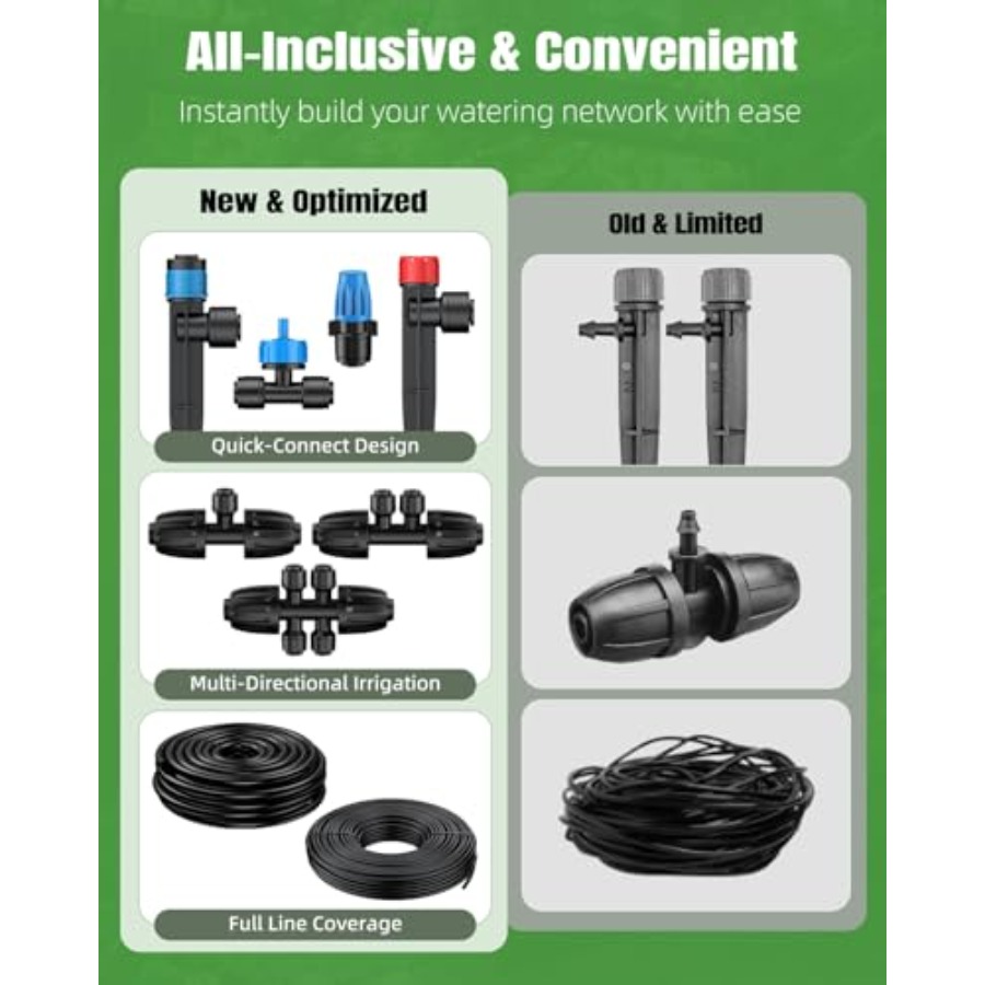 Pawfly 250 ft Drip Irrigation  - Drip Irrigation Kit ulasan dan harga