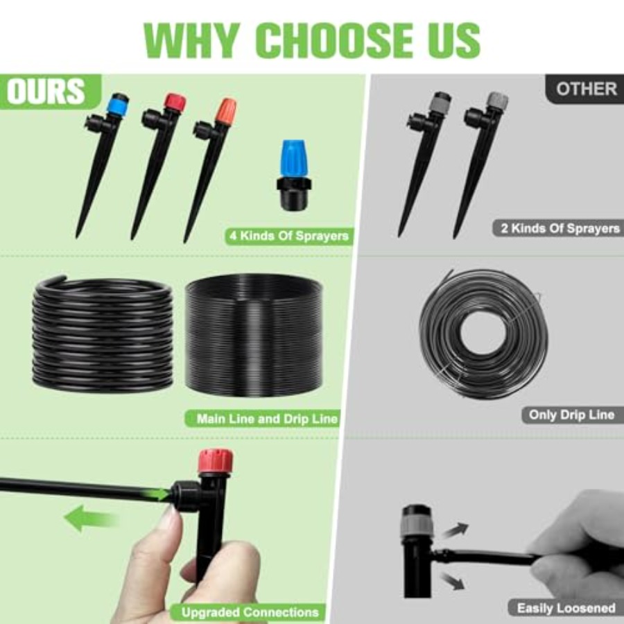 230FT Drip Irrigation System f - Drip Irrigation Kit ulasan dan harga