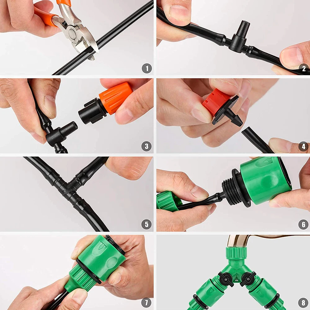 50M Micro Drip Irrigation Syst - Gardening Tools For Beginners ulasan dan harga