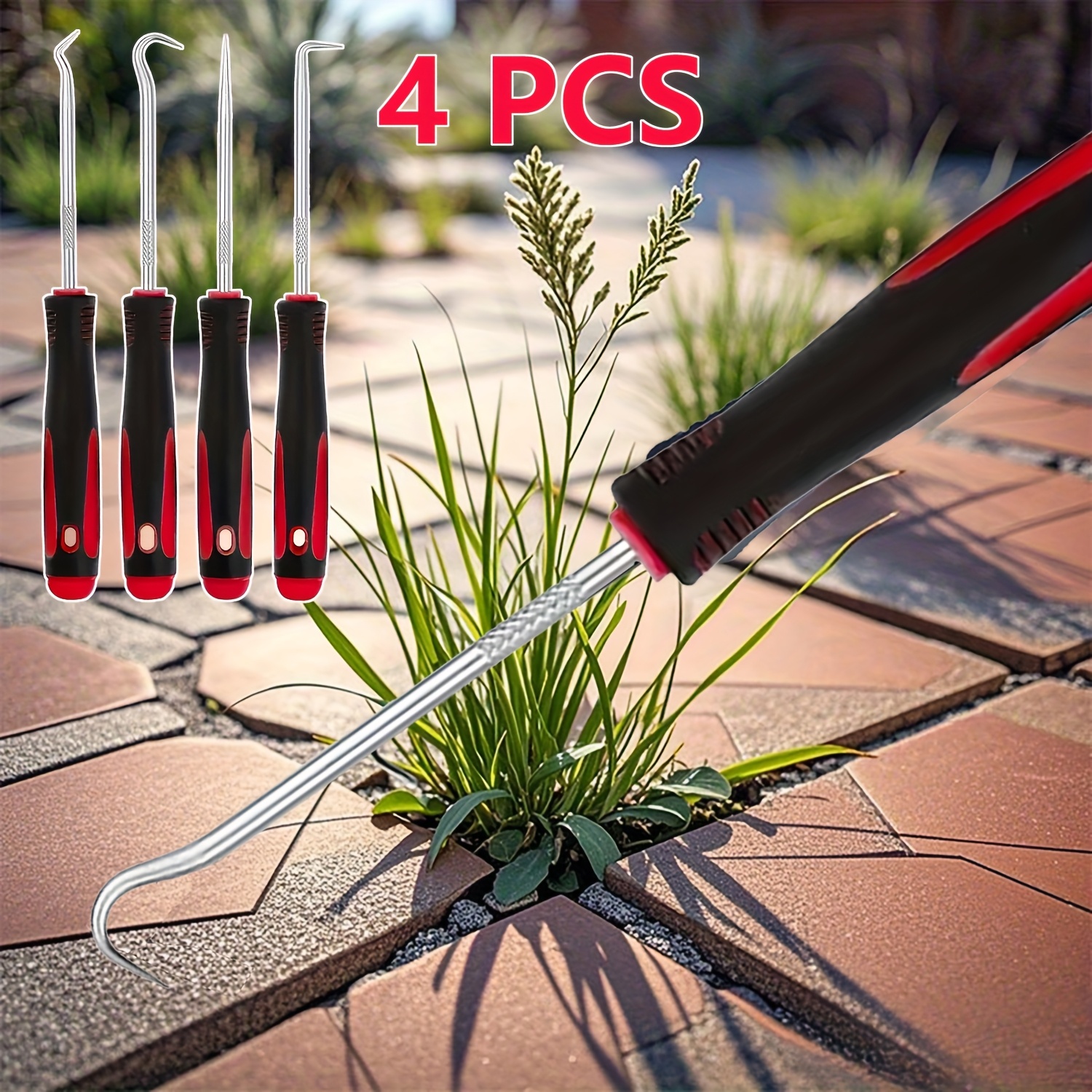 4-Piece Weeding Tool Set with  - Gardening Tools To Remove Weeds ulasan dan harga